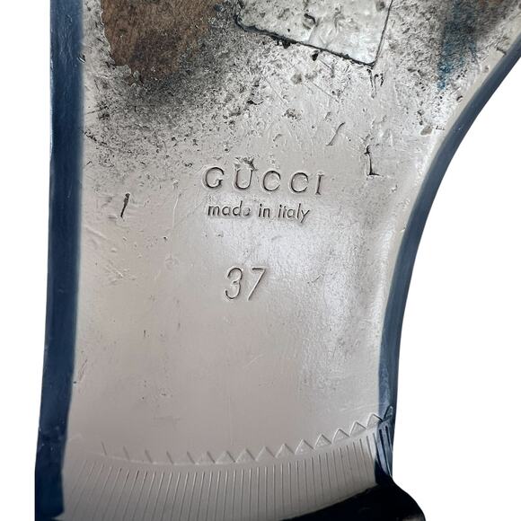 Gucci Canvas Vintage Charlotte Web Princetown Mule Slippers in Sand Cuir - Picture 15 of 16